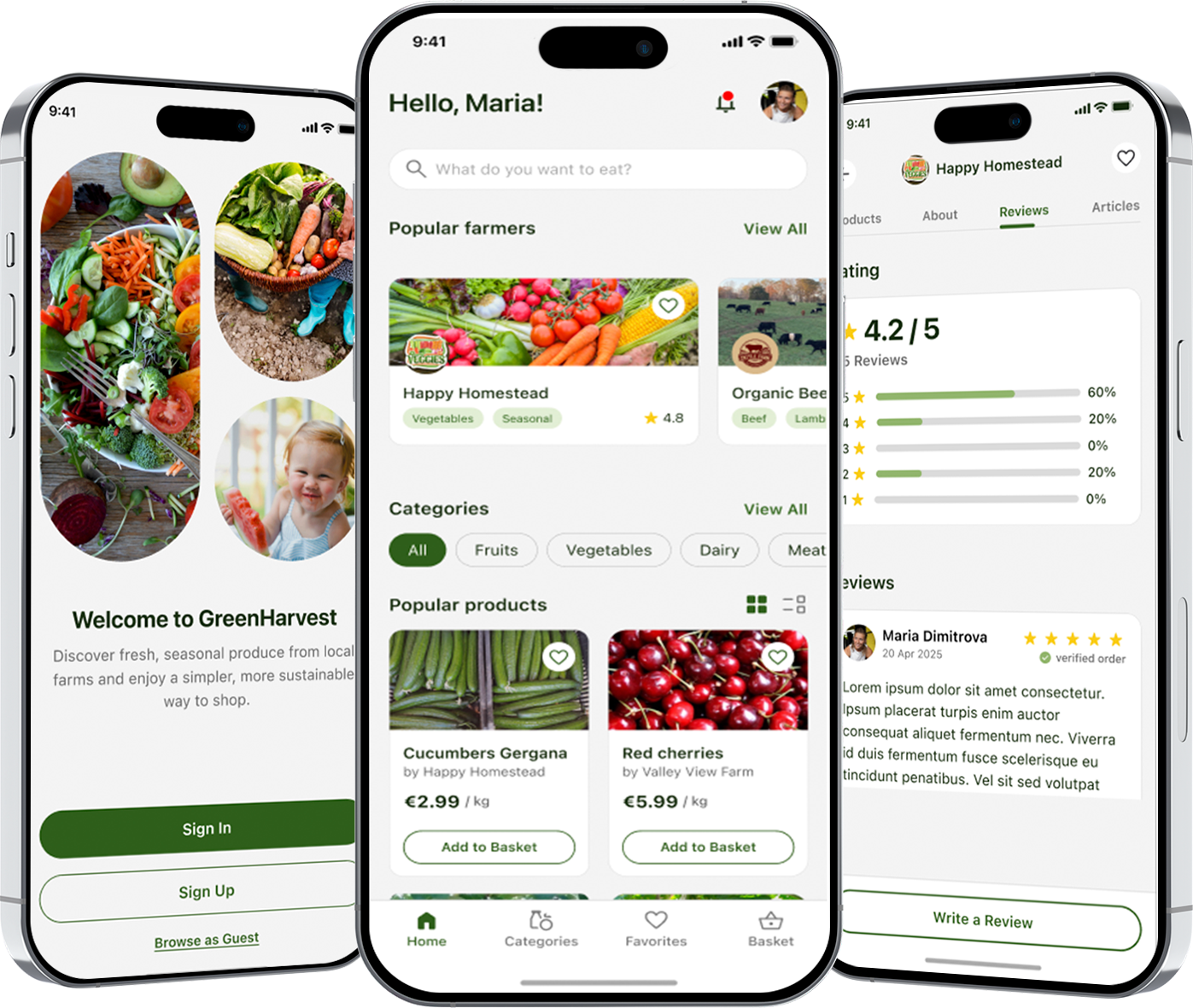 GreenHarvest UX project